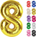 Gold Number 8 Balloon 40 Inch, 8 Balloon Number, 8th Birthday Decorations, Gold Party Supplies for Boys Girls