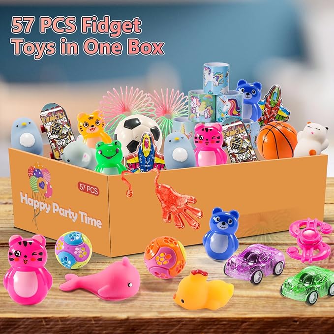 Claw Machine Prizes Toys Refill for Kids, Easter Egg Fillers, Mini Small Toy Bulk Party Favors Birthday Goodie Bags Stuffers, Pinata Filler Classroom Treasure Chest Prize for Boy Girl Age 3-8 Year