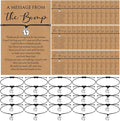 Thyle 50 Set Kraft Baby Shower Favors for Guests Adjustable Bracelets with Message from The Bump Card Footprints Charm Baby Shower Bracelets for Gender Reveal Thank You Gifts