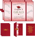 Vlipoeasn 2PCS Graduation Guest Book Alternative, Red Gold Class of 2026 Graduation Party Decorations, Graduation Signature Book for 2026 College High School, Unique Graduation Gifts for Friends