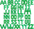 [52 PCS] 16" Foil Green Letter Balloons 2 Sets of A-Z, Mylar Aluminum Hanging Alphabet for Graduation New Year eve Birthday Party Decorations