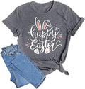 LAZYCHILD Women Easter Teacher Shirts: Funny Treat All with Kindness T-Shirt Bunny Rabbit Tee Tops