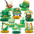St Patrick's Day Decorations Set - St Patricks Day Honeycomb Centerpieces & Shamrock Beer Table Toppers, for Irish Classroom & St. Patrick's Day Party Supplies