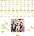 Picture Holders for Tables,32Pcs Clothes Table Number Holders,Place Card Holder,Photo Holders,Buffet Labels for Food,Memo Note Clips,Table Sign Holders for Centerpieces,Wedding Anniversary Birthday