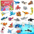 24-piece Valentine's Day Gift Set, Ocean Life Building Blocks, Suitable for Boys and Girls - Valentine's Day Party Gifts, Classroom Exchange Gifts, School Reward Items