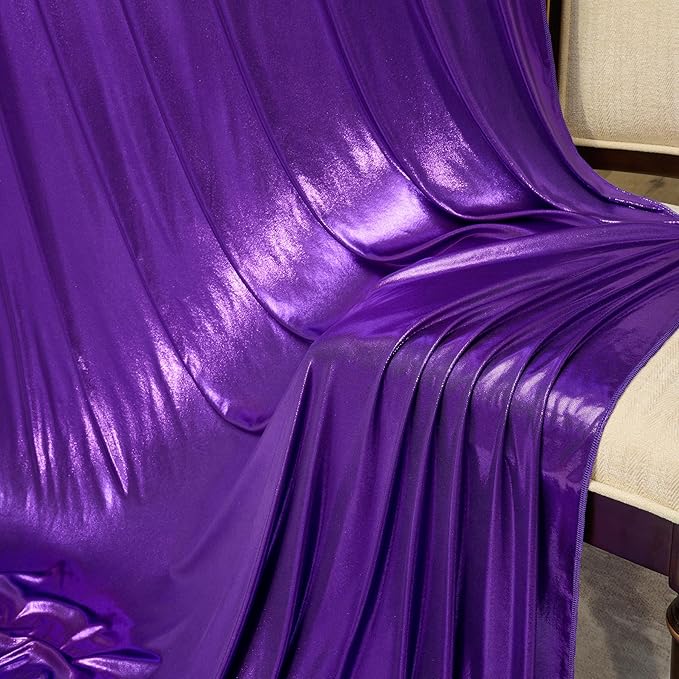 10x10 Wrinkle Free Purple Sequin Backdrop Curtain for Parties-Thick Not Fall-Off Glitter Backdrop Drapes-2 Panels 5x10ft Shimmer Photo Back Drop Cloth for Wedding Birthday Photography Background