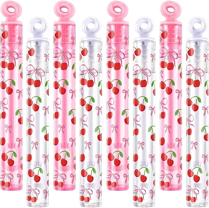 32 Pcs Cherry Themed Bubble Wands Sweet Bubbles Party Favors for Adult Summer Activity Birthday Party Goodie Bag Stuffers Gifts Wedding Supplies