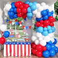 Balloon Arch Garland Kit, Red White and Blue 102 Pcs Patriotic 4th of July Latex Balloon Garland Arch Royal Blue Balloon for Boys Men Baseball Birthday Baby Shower Nautical Labor Day Party Decorations