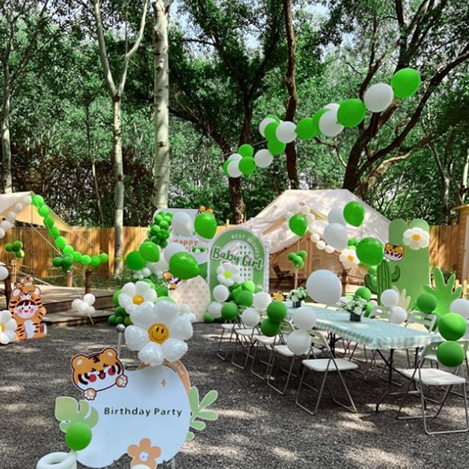 Green Balloons 12 Inch 100 Pack Thicken Latex Green Balloons for Christmas Party Decorations