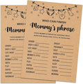 Baby Shower Game, Who Can Finish Mommy's Phrase Game Cards, Set of 30 Cards, Baby Shower Party Games Supplies & Activities, Gender Reveal Games For Guests, Baby Shower Ideas, Kraft