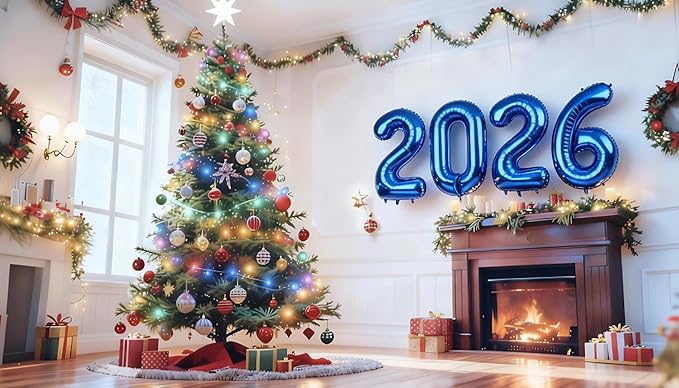 40 Inch Dark Blue 2026 Balloon Numbers,2026 Navy Blue New Years Eve Party Supplies,2026 Balloons Decorations for Happy New Year,Graduation Parties