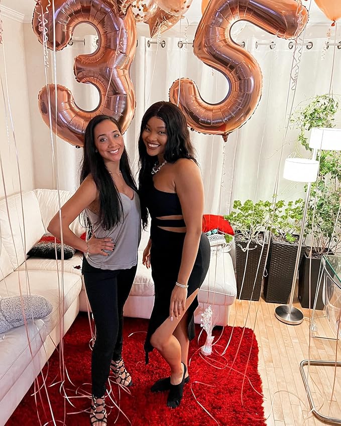 13 Balloon Number, Rose Gold Number 13th 31th Birthday Balloons 40 Inch, 13 or 31 Years Old Rose Gold Birthday Decorations for Boys Girls, 13th Anniversary Decorations