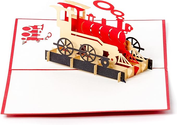 Pop Up Cards Set for Kids. Boys Will Love These 3D Christmas or Happy Birthday Cards (4 Pack)