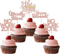 24Pcs Happy Retirement Cupcake Toppers Officially Retired Cake Toppers No Work Zone Adventure Begins Cupcake Picks Retirement Theme Farewell Birthday Party Decorations Supplies Rose Gold
