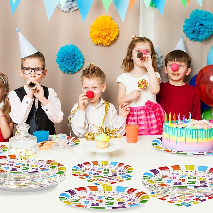 96Pcs Alphabet Party Decorations Educational ABC Back to School Plates and Napkins Sets First Day of School Kindergarten Decorations for Baby Shower Early Learning Classroom Party Supplies Serve 24