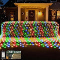 LitHome 14.8FT x 5FT Led Christmas Net Lights Outdoor, 300 LED Multicolor Christmas Net Lights for Bushes Connectable, 8 Modes Colorful Giant Mesh Light Green Wire for Yard, Garden, Party, Tree Decor