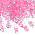 XINHUIDALSQ 150 Mini Acrylic Pacifiers for Baby Shower Game, 0.86 Inch Bulk Chupones para Gender Reveal Party Favors Table Decoration (Pink)