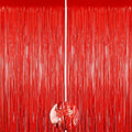 Red Streamers Foil Fringe Curtain 3.3 x 8.3ft Party Streamers 2Pack Metallic Streamer Curtains Mermaid Birthday Themed Party Decorations Tinsel Curtain for Parties Streamers for Wedding Xmas Decor