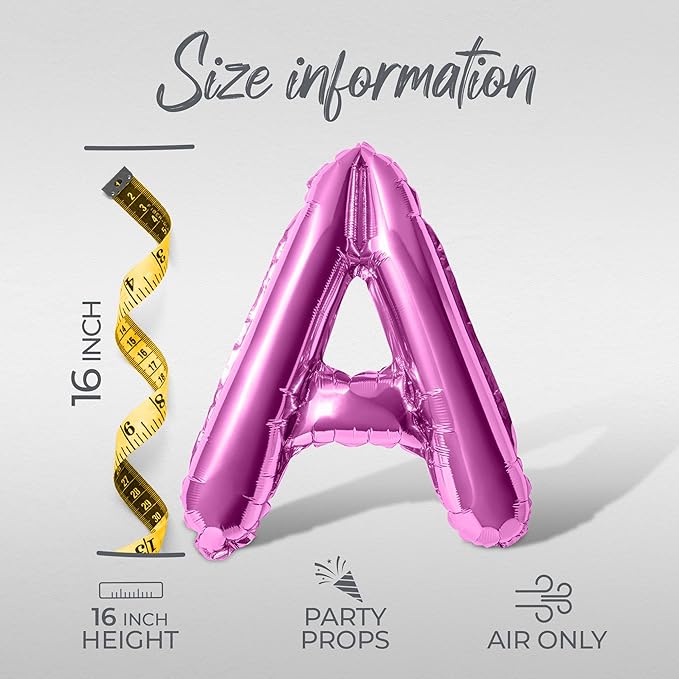 Letter Balloons - HAPPY RETIREMENT 16" Inch Alphabet Letters Foil Mylar Balloon Retirement Party Balloon Banner (Pink)