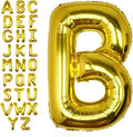 40Inch Gold Letter B Balloon Foil Helium Letter Balloons A-Z Giant Large Mylar Big Party Balloon for Birthday Party Decorations