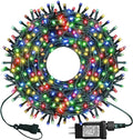 kemooie 300 LED Christmas Lights, 99FT Connective Christmas Tree Lights, Plug in 8 Lighting Modes, for Outdoor Indoor Christmas Tree Wedding Party Decoration (Multicolor)