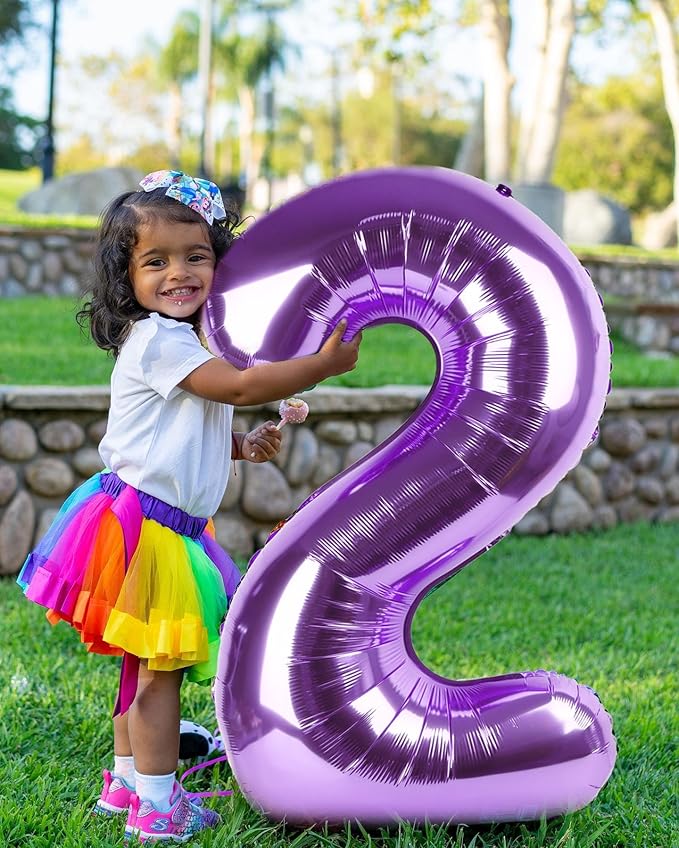 40 Inch Purple Numbers 9 Balloon, Balloons Decorations for 9 19 90 Birthday Party, Engagement, Wedding, Graduations, Photo Shoot Supplies