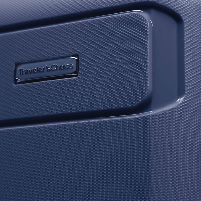 Traveler's Choice Pagosa Hardshell Expandable Luggage with Spinner Wheels, Navy, 30-Inch Large