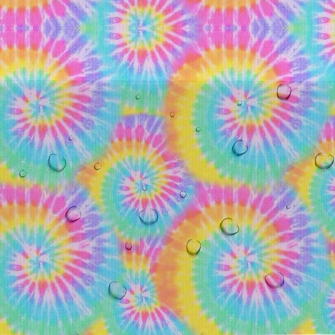 Tie Dye Party Tablecloth Decorations - Disposable Pastel Tie Dye Birthday Party Supplies Table Cover for Girls 1st 2nd 3rd Birthday Baby Shower - 3 Pack (54in x 108in)