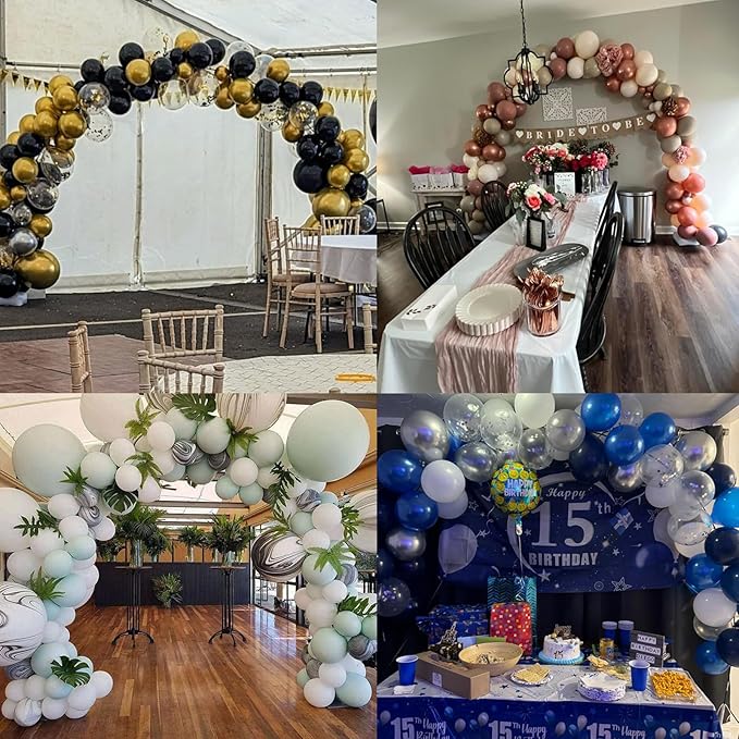 Balloon Arch Kit, 10Ft Width & 9Ft Height Adjustable Balloon Arch Stand with Base, Balloon Arch Frame for Birthday Party Decorations Wedding Baby Shower Photo Backdrop