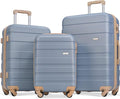 Merax 3 Piece ABS Hardshell Luggage Sets Spinner Wheel Suitcase TSA Lock Suit Case