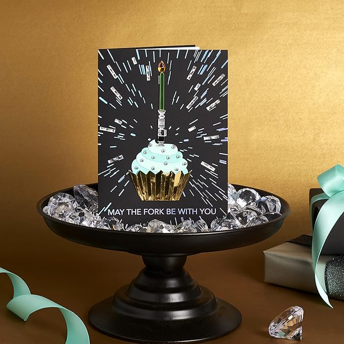 Papyrus Star Wars Birthday Card Assortment, Ewok, Cupcake, and Millennium Falcon (3-Count)
