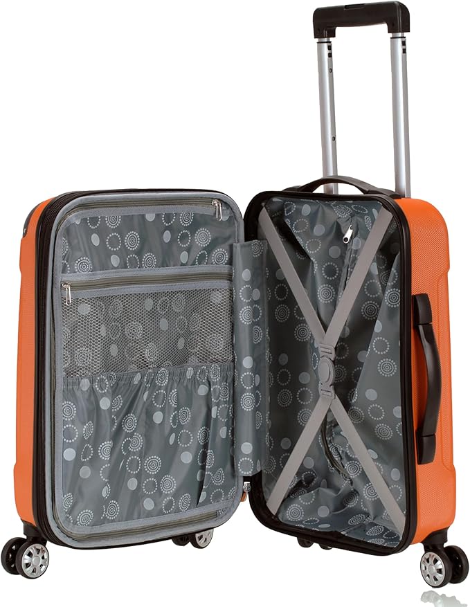 Rockland London Hardside Spinner Wheel Luggage, Carry-On 20", Orange