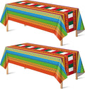 OHOME Cinco De Mayo Decorations - Fiesta Party Decorations - Fiesta Plastic Tablecloth for Taco - Mexican Theme Birthday Accessories Favors Decor,2 Pack