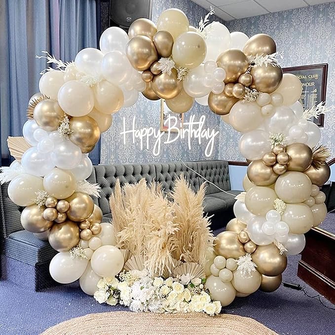 Ivory White Balloons Cream Latex Balloon 5 10 12 18inch Different Sizes 103pcs Beige Nude Neutral Balloons Kit for Kids Birthday Party Decoration Baby Shower Wedding Annversary