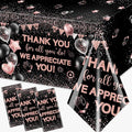 We Appreciate You Tablecloth Decoration,Thank You Party Decoration 3cs Rose Gold Thank You for All You Do Table Covers for Appreciate Party Employee Teacher Doctor Decor
