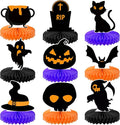 KatchOn, Halloween Centerpieces for Tables - Pack of 9 | Orange and Black Halloween Table Centerpiece for Halloween Party Decorations | Pumpkin Halloween Centerpiece for Halloween Decorations Indoor