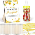 Syhood 472 Pcs Bee Baby Shower Games Guess How Many Pacifiers Game Sign 50 Small Guessing Games 20 HB Pencils 750 ml Milk Bottle 400 Acrylic Pacifiers Decorations Guests Gender Reveal Party Favor