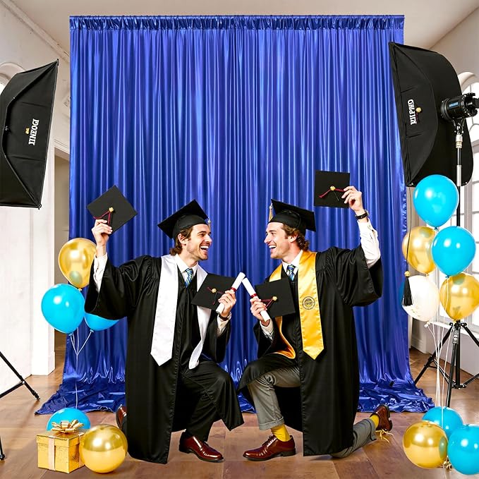 20x10 Wrinkle Free Royal Blue Sequin Backdrop Curtain for Parties-Thick Not Fall-Off Glitter Backdrop Drapes-4 Panels 5x10ft Shimmer Photo Back Drop Cloth for Wedding Birthday Photography Background