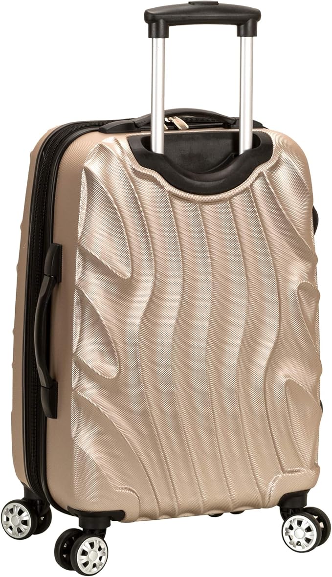 Rockland Melbourne Hardside Expandable Spinner Wheel Luggage, Carry-On 20", Goldwave
