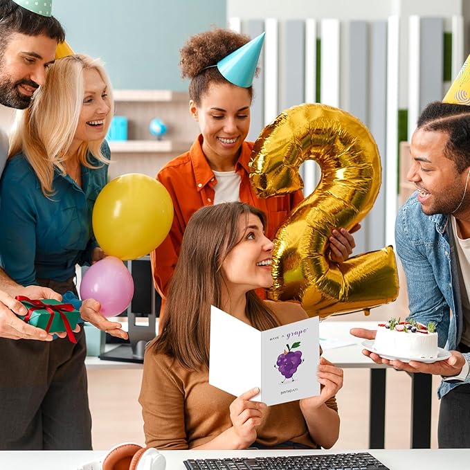 Hooqict 20 Funny Birthday Cards (4"x6") with 20 Envelopes & Stickers Happy Birthday Cards Assorted in Bulk Blank Greeting Card for Kids Boys Girls, Men, Women