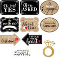 Blulu 10 Pieces She Said Yes Sign Engagement Photo Props Engagement Announcement Photo Prop Kit Signs Cardboard for Wedding Party
