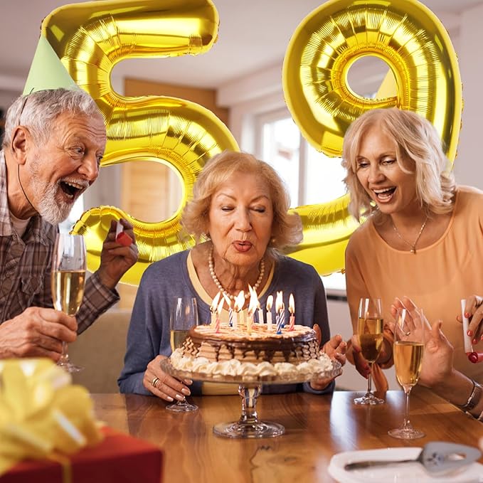 Number 9 Balloons 40 Inch Large Helium Foil Mylar Balloons For Birthdays Party Decorations/Wedding/Anniversary/Graduations/Baby Shower (Gold)