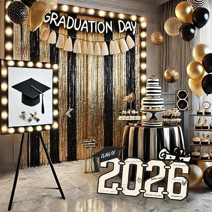 Class of 2026 Graduation Wood Sign, Grad Celebration Keepsake Party Centerpiece & Photo Booth Prop Graduate Gift for College/High School