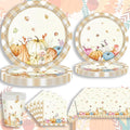 Thanksgiving Party Supplies Decoration Set, 141 Pieces Includes Plates, Napkins, Cups, Tablecloth and Tableware for Thanksgiving Theme Party Decorations, Serves 20