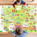 Labeol Easter Decorations Coloring Tablecloth for Kids Easter Crafts for Kids Coloring Poster Easter Games Activities Table Party Decor