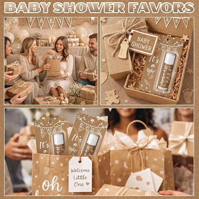30 Pack It's a Baby Shower Games Prizes Party Gifts Bulk Lip Balms Favors for Winners Adults Guests Gender Reveal Party Favors Decorations Baby Shower Souvenirs Gift Bags Stuffers