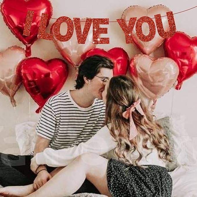 BEISHIDA 116 PCS A-Z DIY Letter Banner Kit Make Your Own Banner Glitter Red Including 111 Letters and Numbers 3 Rope and 2 Threading Device,Customized for Birthday Graduation Anniversary Party Decor