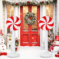 1 Pcs Christmas Inflatable Outdoor Decorations 4 FT Christmas Candy Inflatable Column Decoration for Winter Xmas Lawn Yard Garden Home Decor