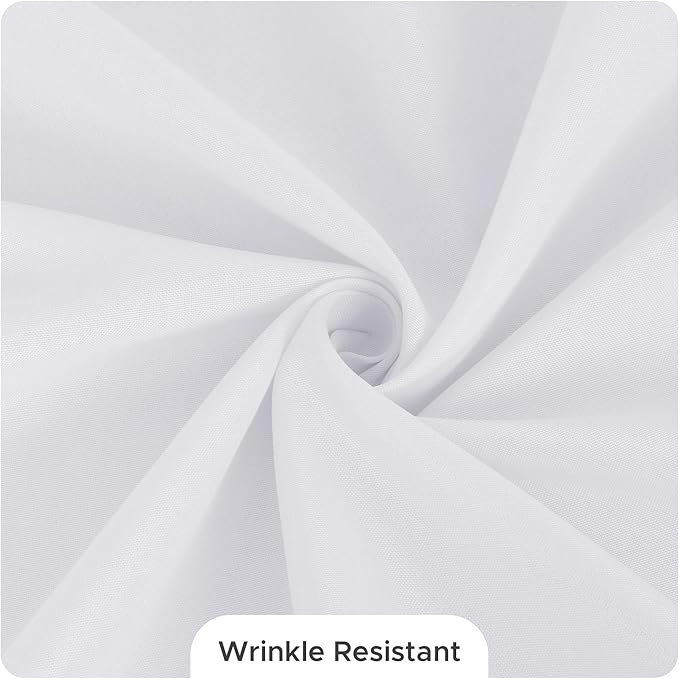 Fitable 8 Pack Rectangle Tablecloths: Stain Resistant Wrinkle Free Circle Table Clothes, Washable Reusable Polyester Table Covers for Wedding Party Birthday Banquet Reception(White, 60x102 Inch)