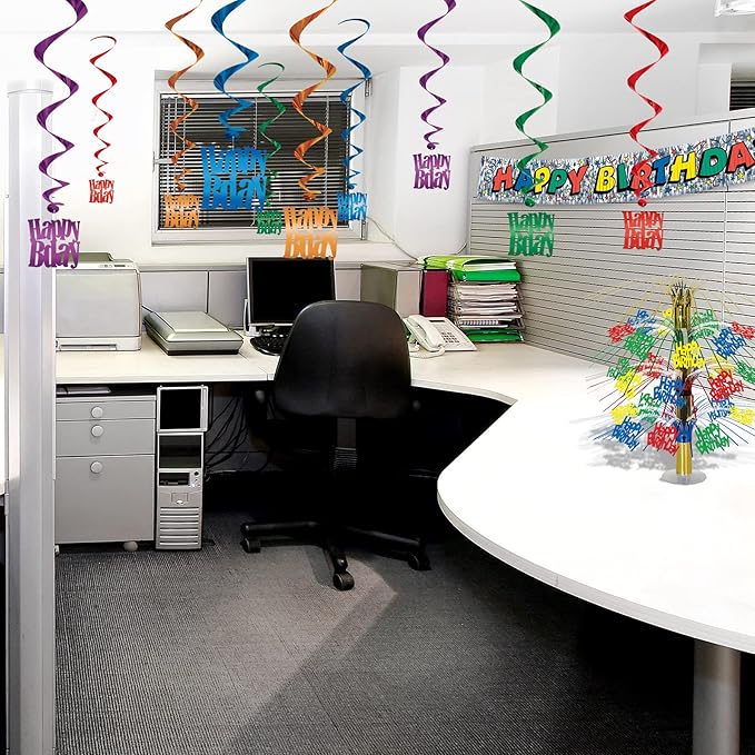 Beistle Happy Birthday Whirls Party Accessory